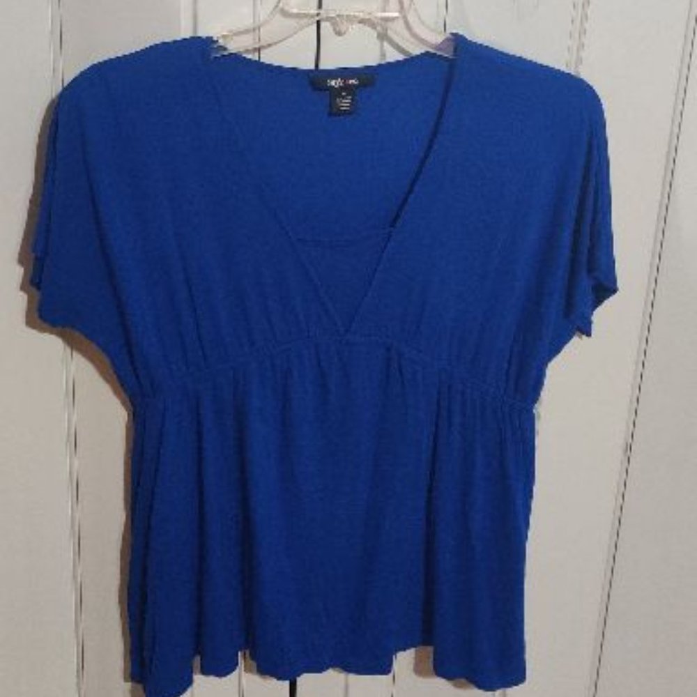 Royal blue Women's blouse.